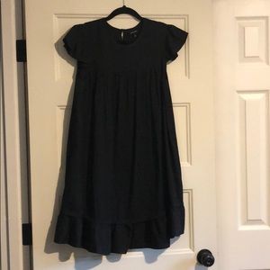 Black ruffle dress